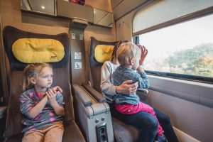 pociegiem z dzieckiem