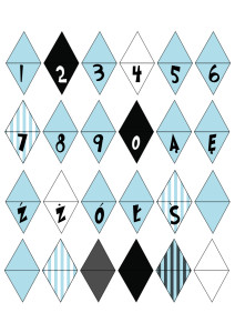 girlanda na tort CYFRY